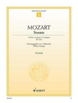 Mozart, Sonate A-Dur KV 331 - Klavier 