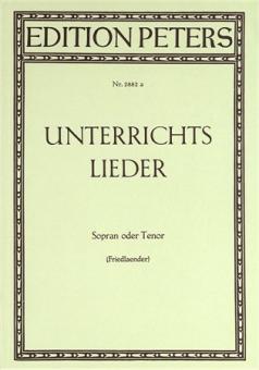 Friedlaender, Unterrichtslieder - Sopran oder Tenor 