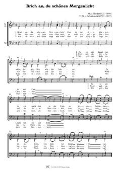 Haydn, Brich an, du schönes Morgenlicht 
