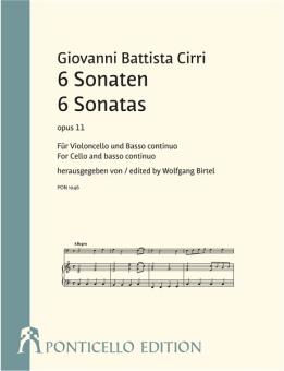 Cirri, 6 Sonaten op. 11 