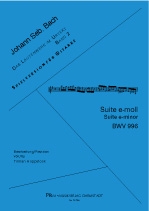Bach, Suite Nr. 1 e-Moll, BWV 996 - Gitarre 