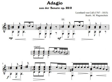 Call, Adagio - Gitarre 