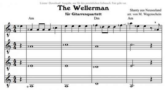 The Wellerman - Gitarrenquartett 