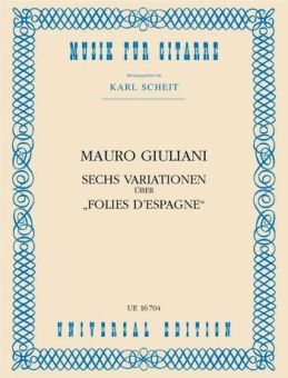 Giuliani, 6 Variationen über Folies d'Espagne - Gitarre 